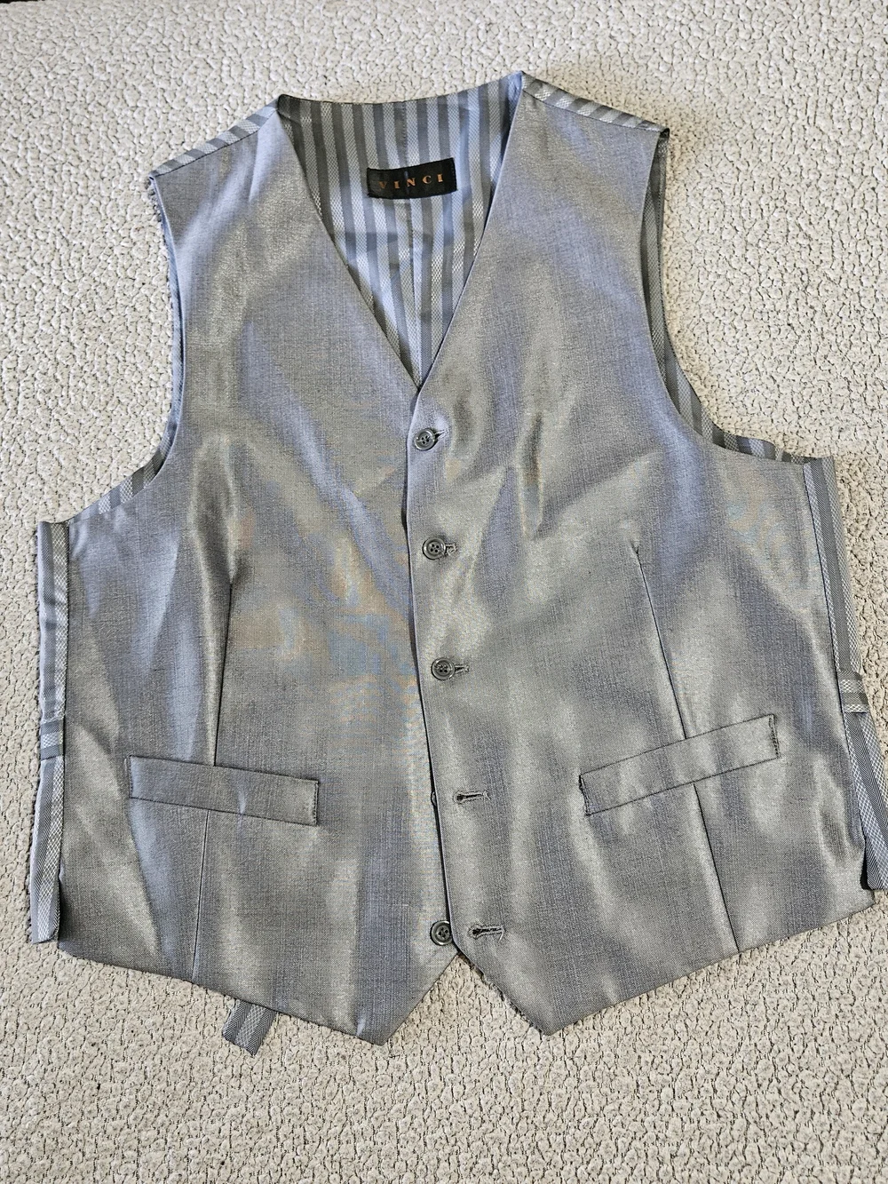Vince Silver Men's Jacket And Suit Vest